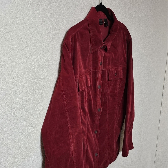 Additions By Chicos Jacket Womens 3 Button Up Long Sleeve w Pockets Corduroy - Picture 3 of 6